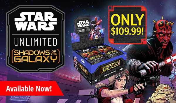 Star Wars: Unlimited Shadows of the Galaxy booster box only $109.99!