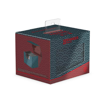 Deck Case: Sidewinder 100+ The Shogun's Journey - Seigaiha (Dark Blue/Dark Red)