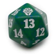 Dominaria United - D20 Spindown Life Counter - Green Thumb Nail